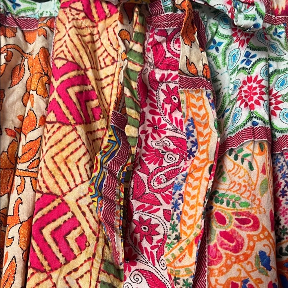 Bohemian Patchwork Wide Leg Pants - Picture 3 of 5